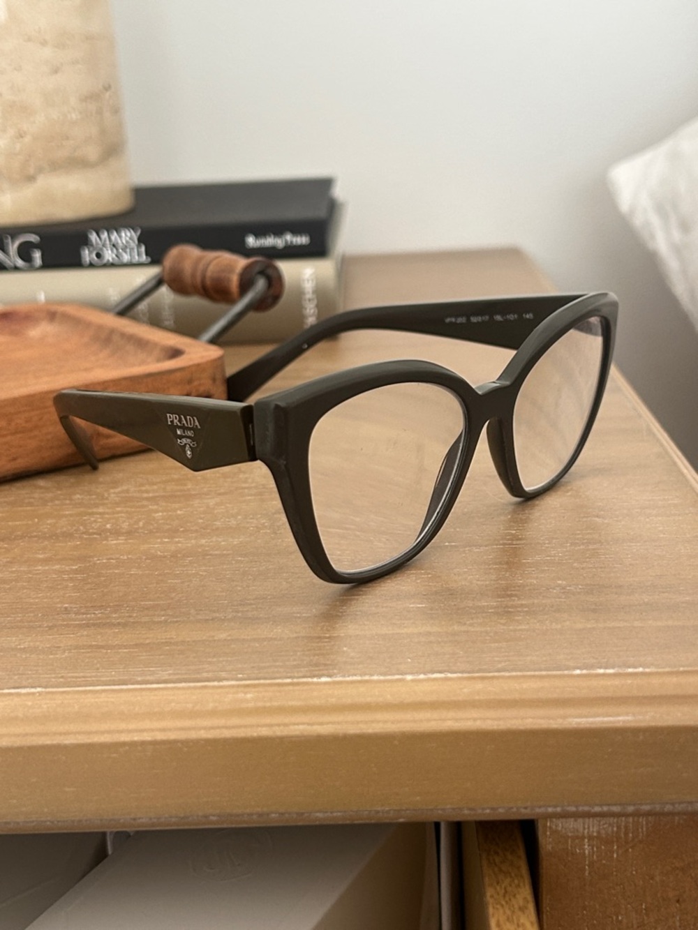 Prada Black Cat-Eye Acetate Glasses - Picture 8 of 9